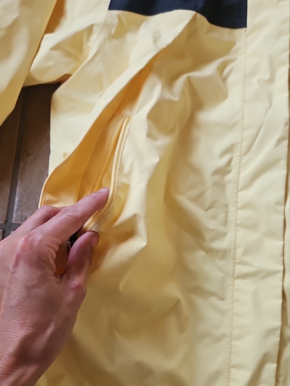 The North Face Yellow and Black Hooded Shell Jacket - Picture 9 of 11